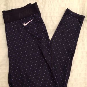 Purple Polka Dot Workout Pants